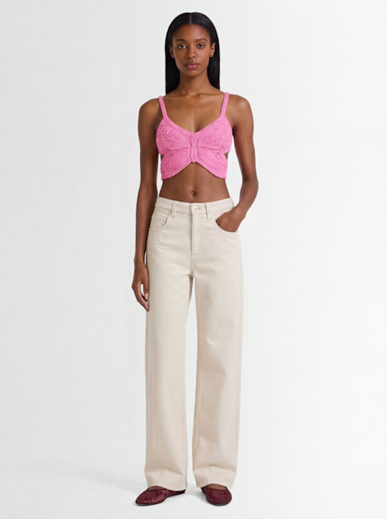 Blumarine: Butterfly crop top