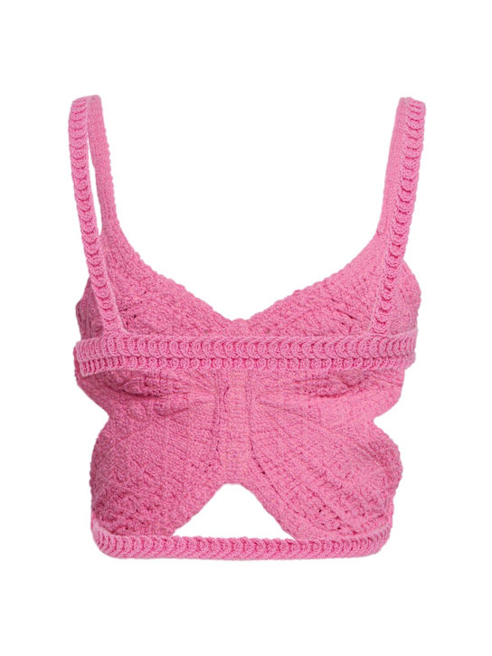 Blumarine: Butterfly crop top