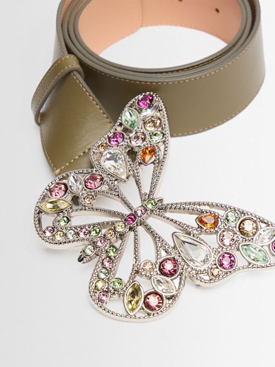 Blumarine: Butterfly buckle leather belt
