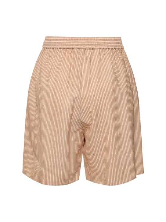 Auralee: Short en laine ultra-fine à rayures
