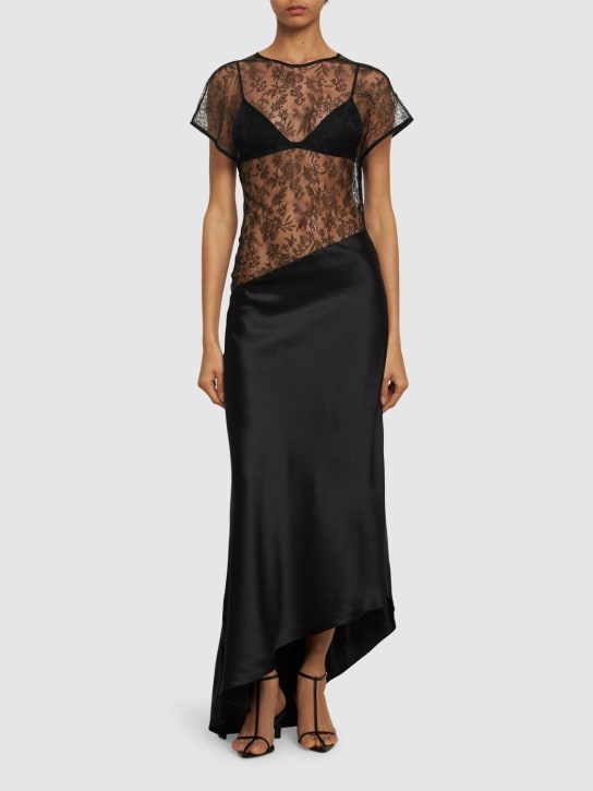 TOVE - Beline lace & satin long dress