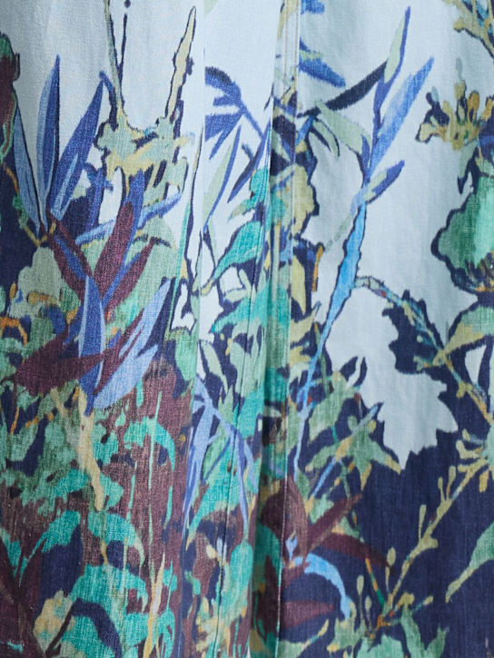 Forte_forte: Printed denim wide jeans