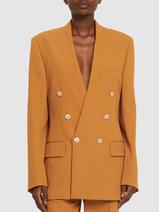 Petar Petrov: Grain de poudre double breast jacket