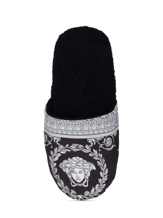 Versace: Pantofole in cotone