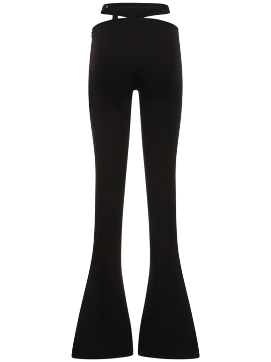 The Attico: Pantalon évasé en jersey technique ajouré