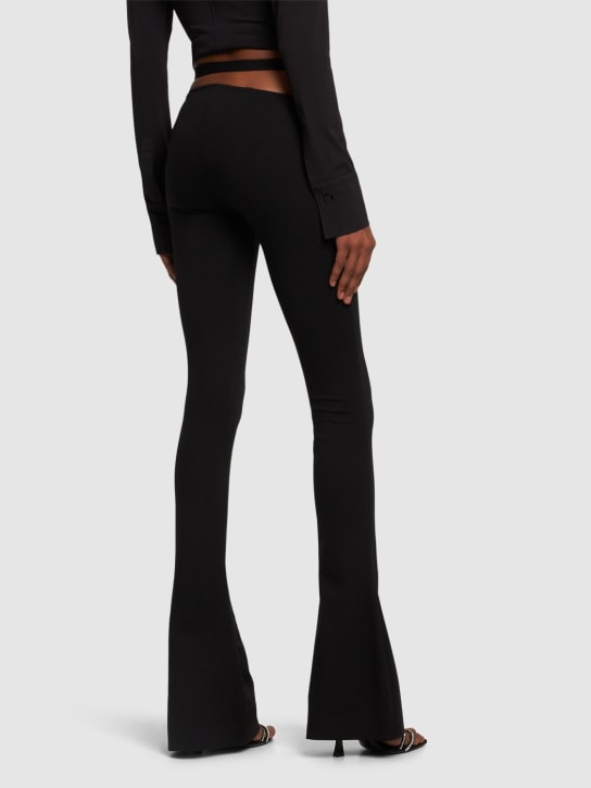 The Attico: Pantalon évasé en jersey technique ajouré