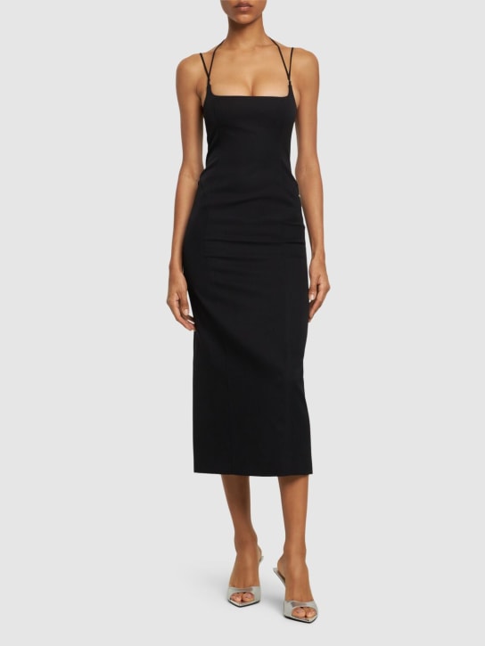 The Attico - Gabardine midi dress
