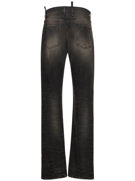 The Attico: Denim straight jeans w/ ring detail
