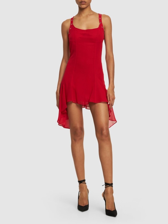 The Attico - Robe courte en georgette ruchée