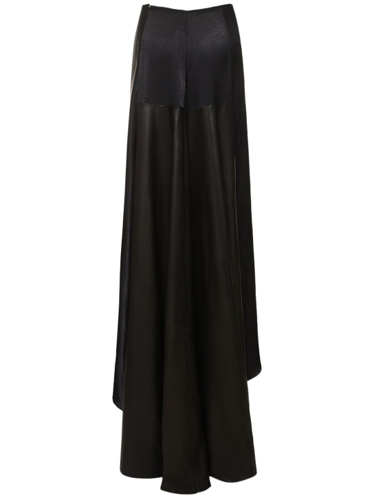 Ludovic de Saint Sernin: Jupe longue en satin taille mi-haute