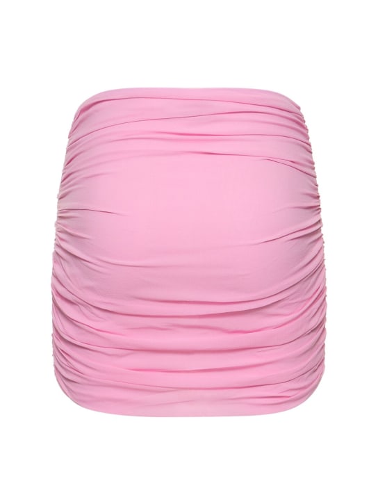 The Andamane: Jupe courte en georgette stretch Livia