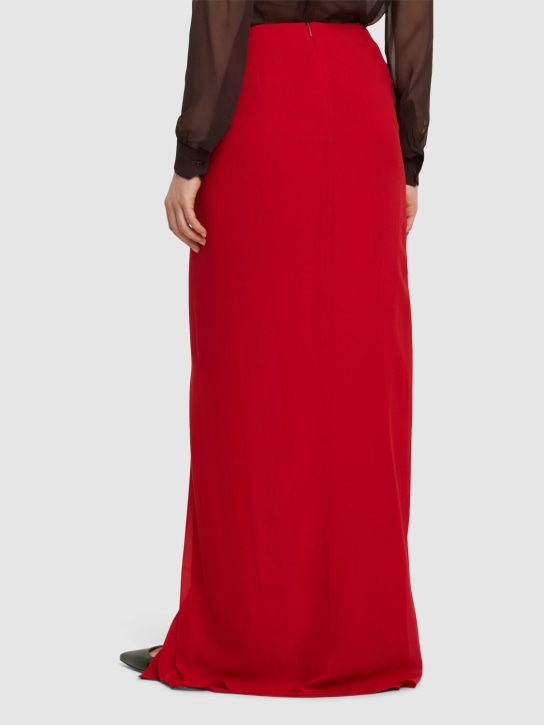 The Andamane: Jupe midi en soie stretch Phoebe