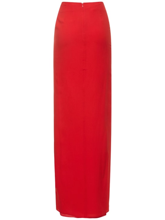 The Andamane: Jupe midi en soie stretch Phoebe