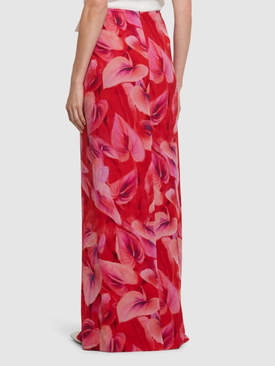 The Andamane: Phoebe printed viscose midi wrap skirt