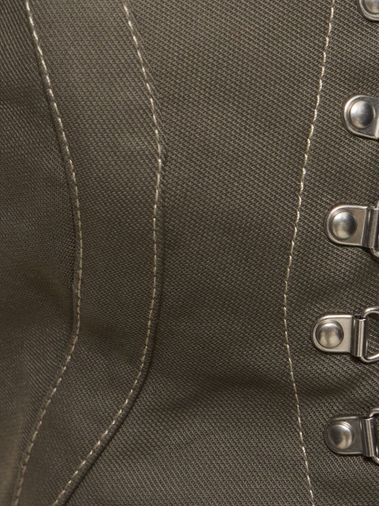 Dion Lee: Corset en denim de coton avec laçage