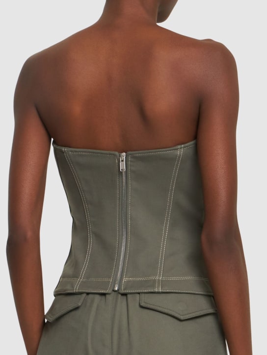 Dion Lee: Corset en denim de coton avec laçage