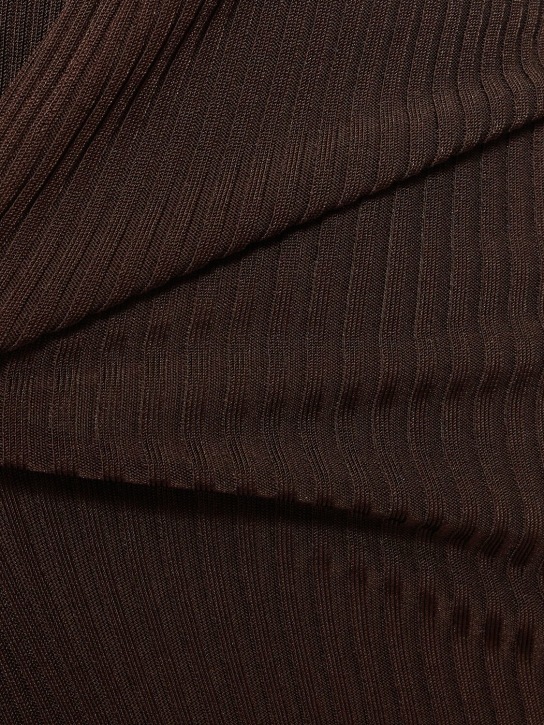 Dion Lee: Robe en maille de viscose mélangée manches longues