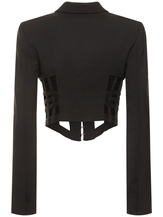 Dion Lee: Ausgeschnittener Blazer aus Wollmischgewebe
