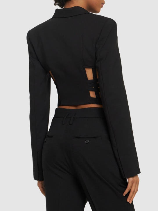 Dion Lee: Ausgeschnittener Blazer aus Wollmischgewebe