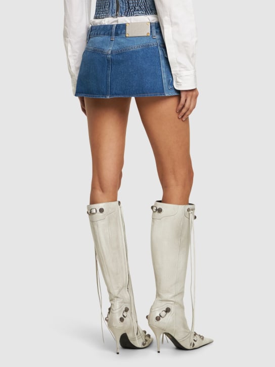 Dion Lee: Jupe courte en denim avec boucle