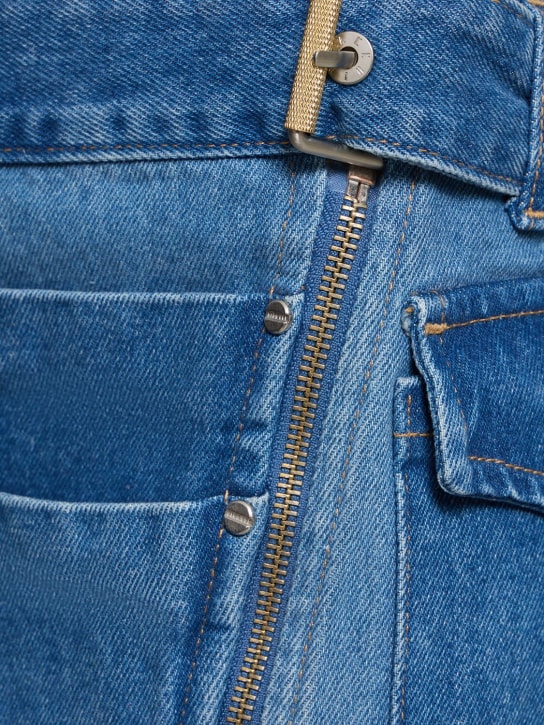 Dion Lee: Jupe courte en denim avec boucle