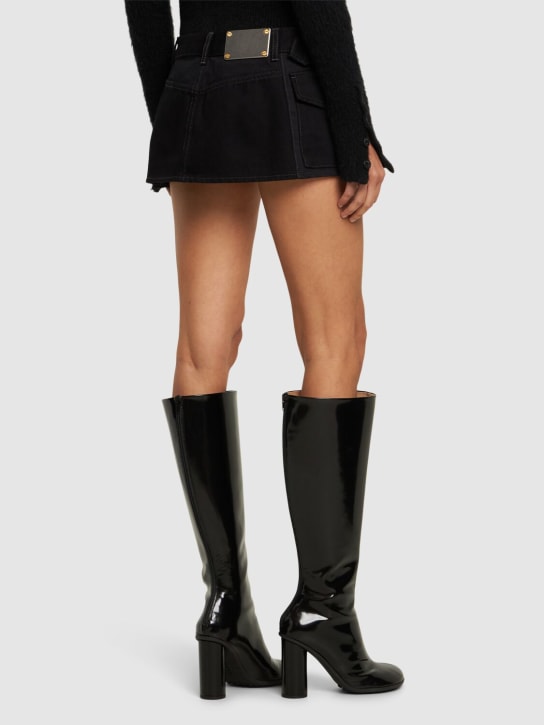 Dion Lee: Jupe courte en denim avec boucle