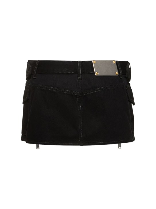 Dion Lee: Jupe courte en denim avec boucle