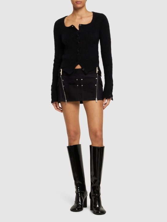 Dion Lee - Jupe courte en denim avec boucle