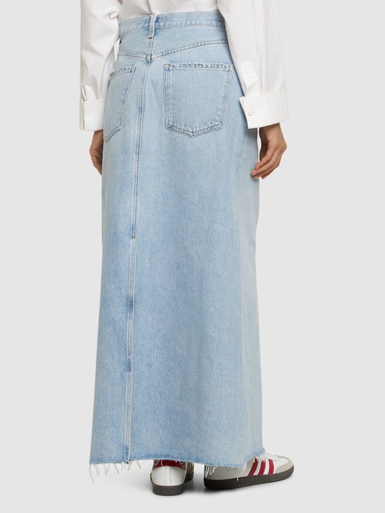 Agolde: Jupe longue en denim de coton Hilla