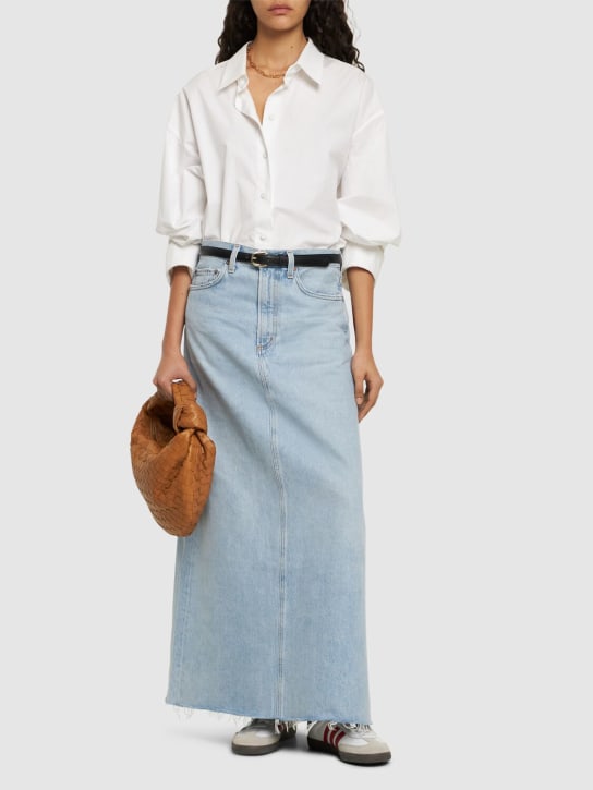 Agolde - Jupe longue en denim de coton Hilla