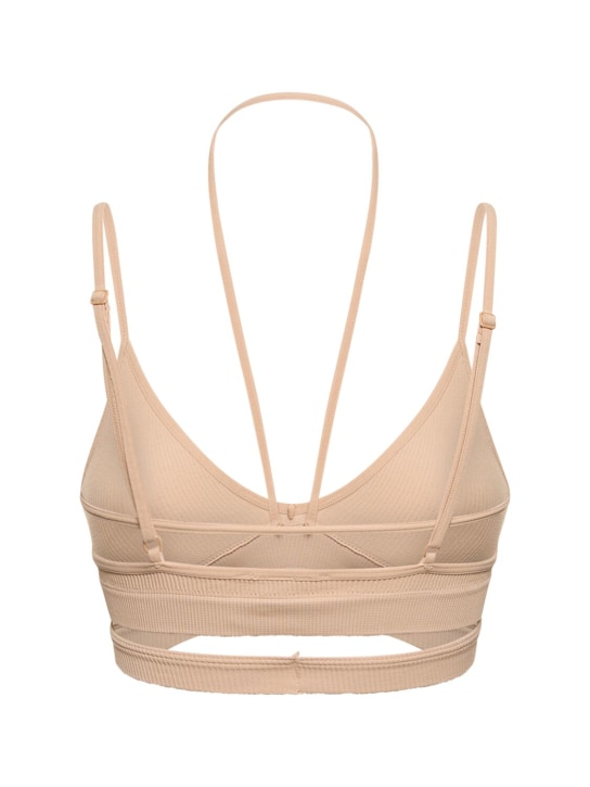 Andreadamo: Brassière double en jersey côtelé
