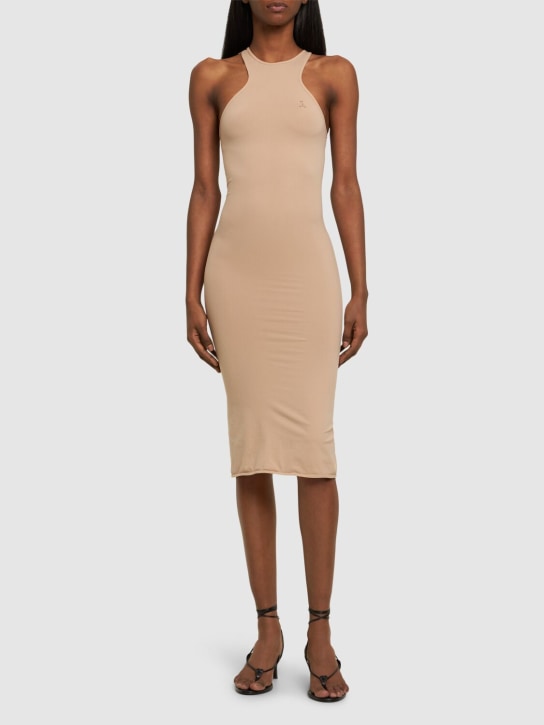 Andreadamo - Robe mi-longue sculptante en jersey