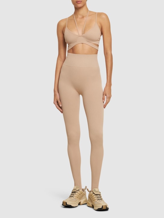Andreadamo - Leggings aus geripptem Jersey mit Steigbügeln