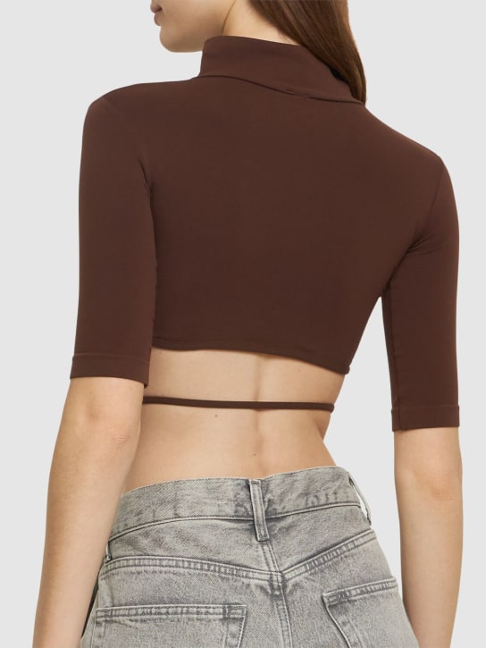 Andreadamo: Top in jersey con cutout