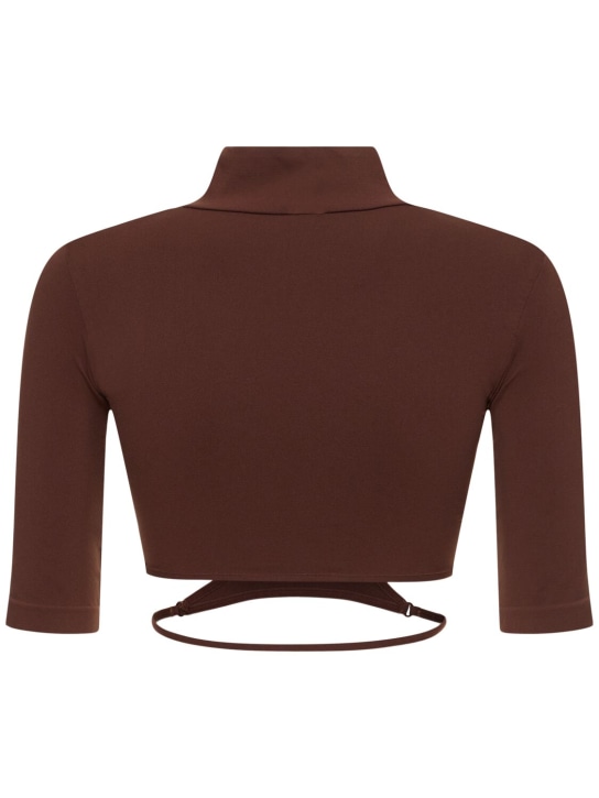 Andreadamo: Top in jersey con cutout