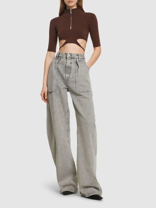 Andreadamo - Haut sculptant en jersey ajouré
