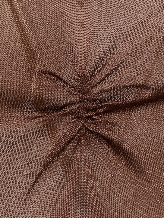 Fleur Du Mal: Robe midi en maille de viscose transparente