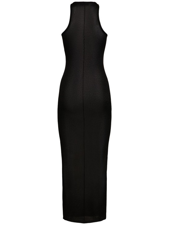 Fleur Du Mal: Vestido midi de punto de viscosa
