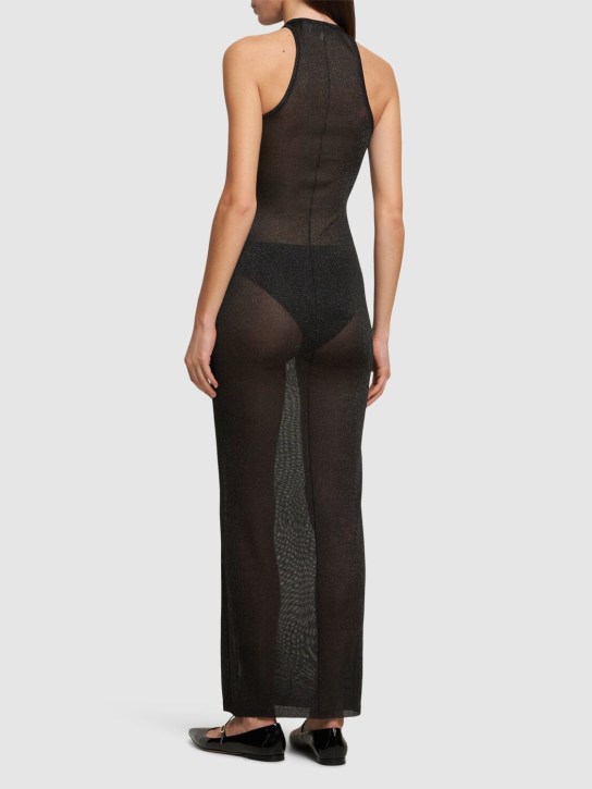 Fleur Du Mal: Vestido midi de punto de viscosa