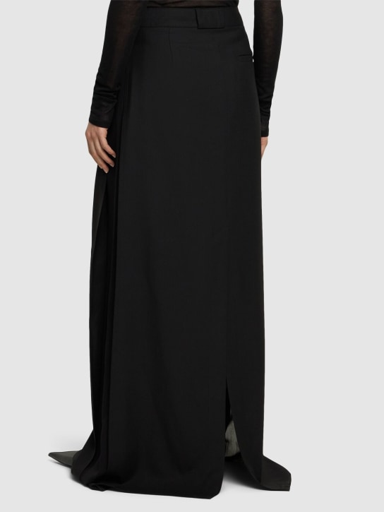 Victoria Beckham: Tailored wool blend maxi skirt