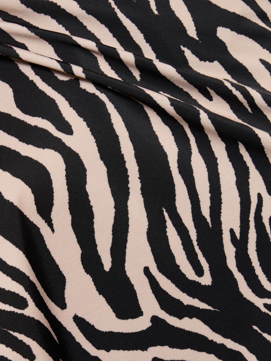 The Attico: Gonna asimmetrica in lycra stampata