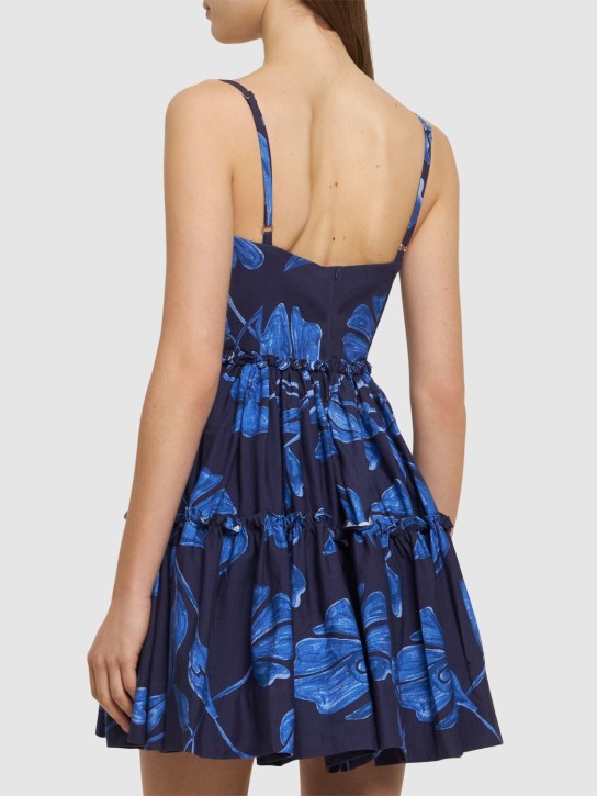Patbo: Robe courte en coton imprimé Nightflower