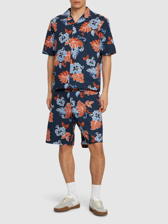 Maison Kitsuné - Bedrucktes Baumwollhemd