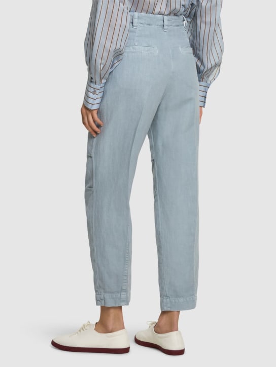 Brunello Cucinelli: Pantalon ample en coton et lin