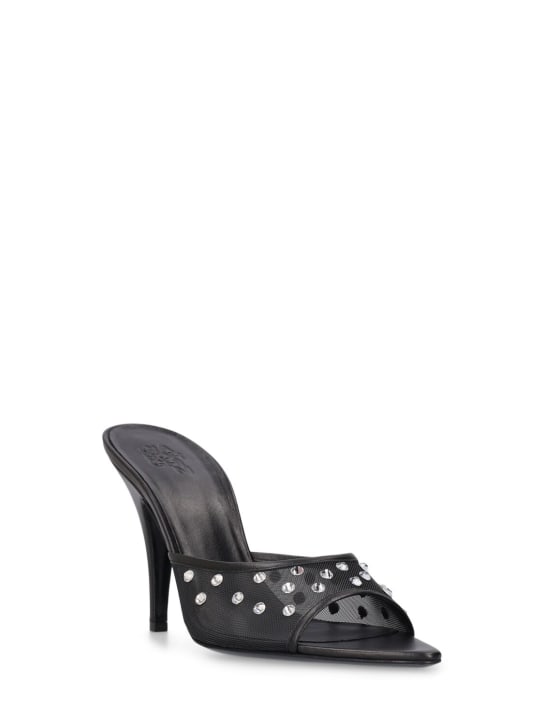 Gia Borghini: 90mm hohe Sandalen aus Mesh „Honorine“