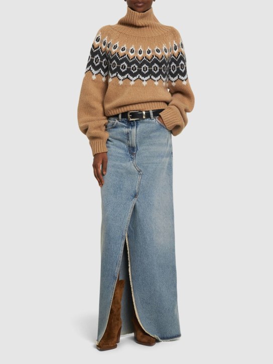 Khaite - Amaris high neck cashmere blend sweater
