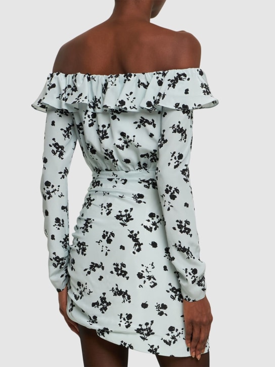 Alessandra Rich: Minikleid aus Twill mit Druck
