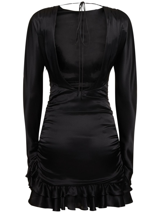 Alessandra Rich: Rückenfreies Minikleid aus Seidensatin