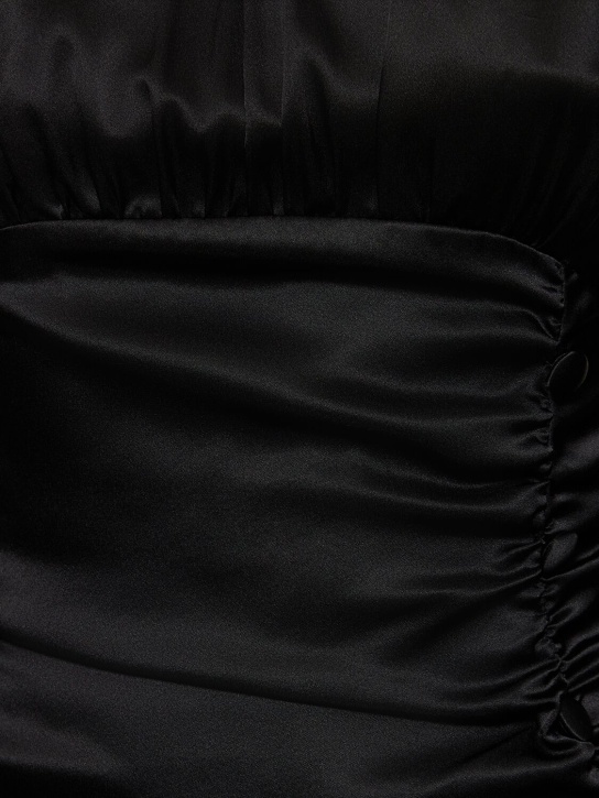 Alessandra Rich: Rückenfreies Minikleid aus Seidensatin