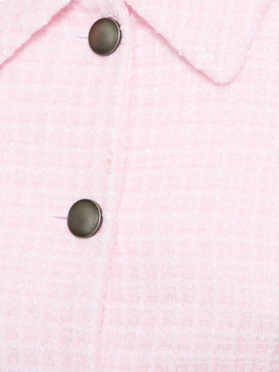 Alessandra Rich: Einreihiger Tweedblazer mit Pailletten